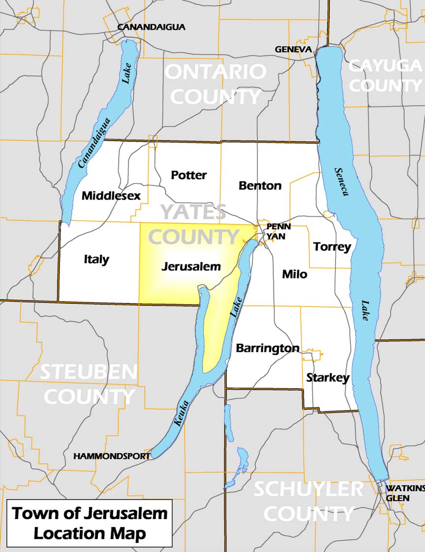 Town of Jerusalem, NY Location Map